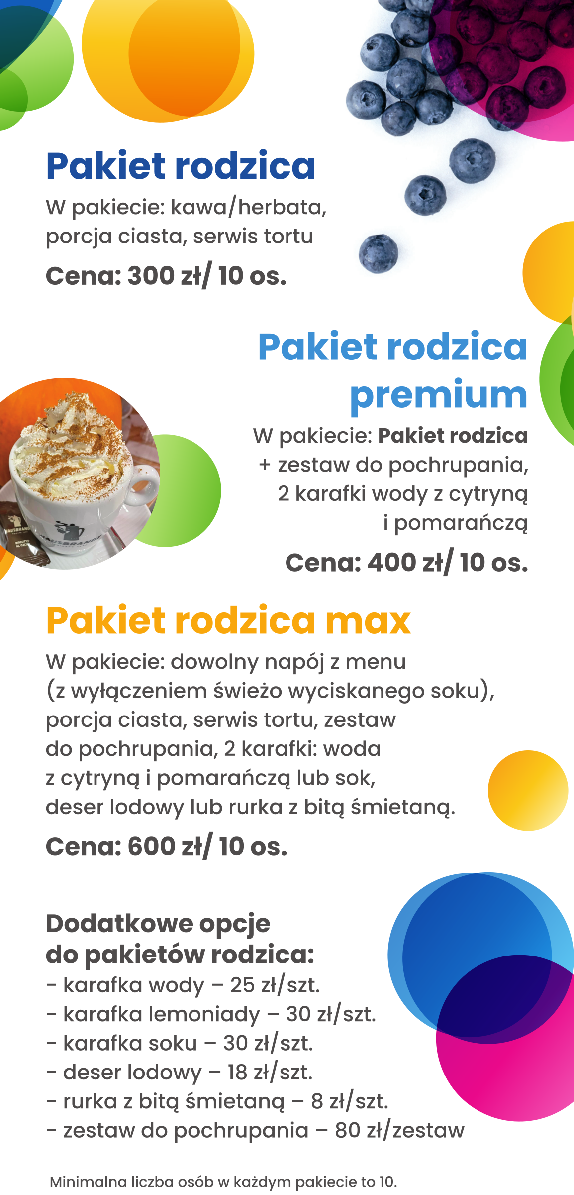 Pakiety dla rodziców sala zabaw Witawa Zabawa Gdynia Witomino