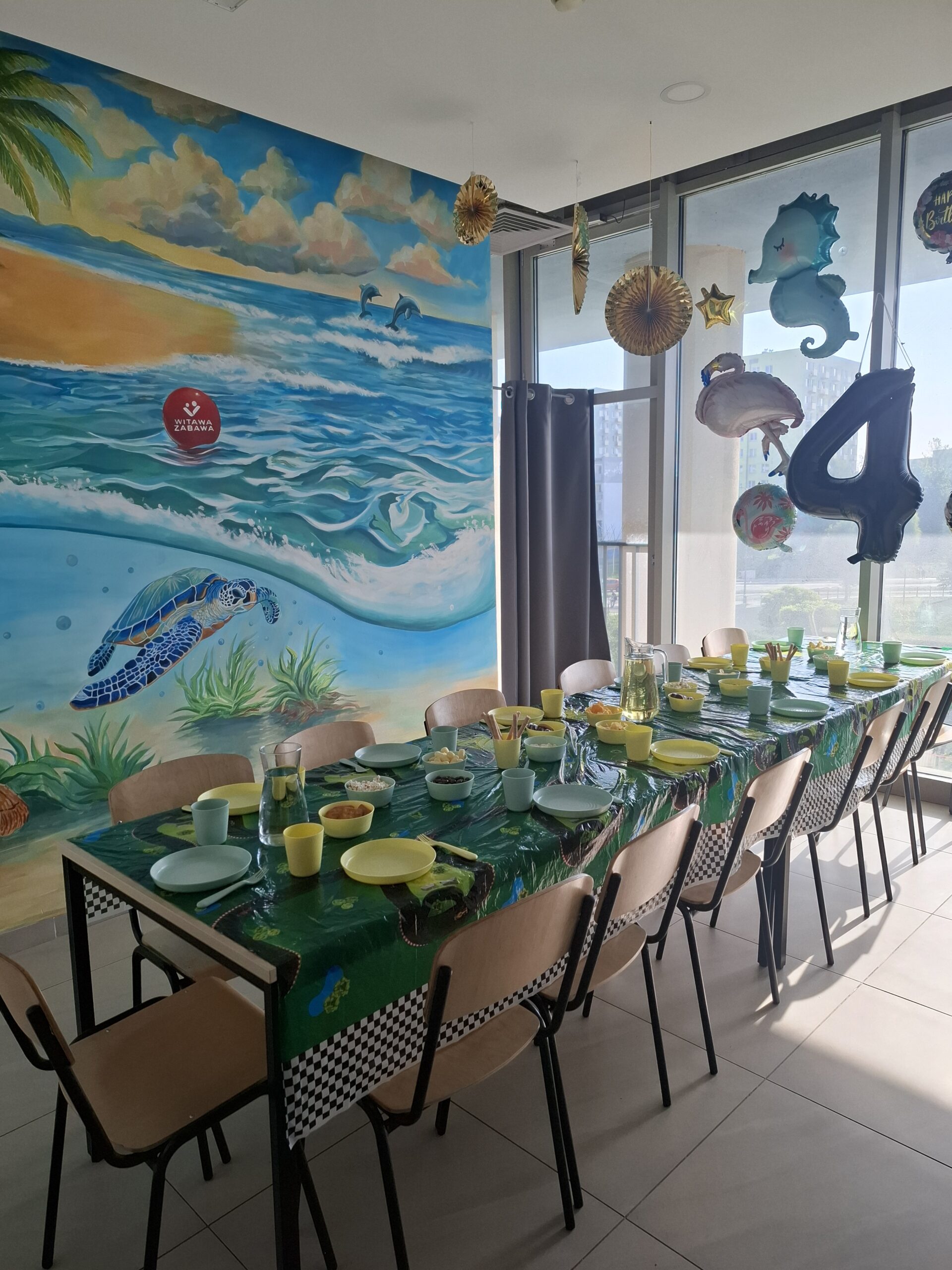 Sala urodzinowa na sali zabaw dla dzieci Gdynia Witawa Zabawa Witomino